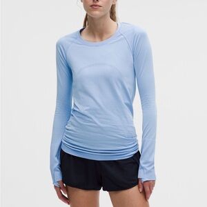 Lululemon Sky Blue Original Swiftly Tech Long Sleeve Top